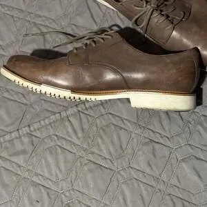 Cole Haan Mens Great Jones Plain Lace Up Oxford Shoes, Smoke/Ivory Cole Haan Great Jones Plain Oxford Smoke Brown Ivory Sole  main image 2